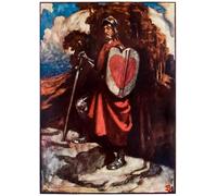 PMEFGJDPE Famous Pictures Paintings Canvas Prints Mr Greatheart From the Pilgrims Progress From This World by Byam Liston Shaw Wall Art Graffiti for Home Decor 60x90cm