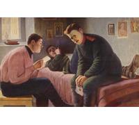 PMEFGJDPE Famous Pictures Paintings Canvas Prints News From the Home Village by Leonid Osipovic Pasternak Wall Art Graffiti for Home Decor 60x90cm