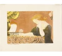 PMEFGJDPE Famous Pictures Paintings Canvas Prints Our Souls in Languorous Gestures Plate Nine From Love by Maurice Denis Wall Art Graffiti for Home Decor 60x90cm