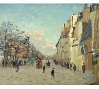 PMEFGJDPE Famous Pictures Paintings Canvas Prints Paris Quai De Bercy Snow Effect by Jean Baptiste Armand Guillaumin Wall Art Graffiti for Home Decor 60x90cm