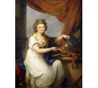 PMEFGJDPE Famous Pictures Paintings Canvas Prints Portrait of Countess Catherine Skavronska Seated Three Quarter Length by Angelica Kauffmann Wall Art Graffiti for Home Decor 60x90cm