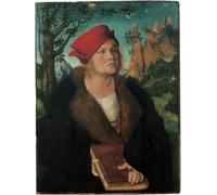 PMEFGJDPE Famous Pictures Paintings Canvas Prints Portrait of Dr Johannes Cuspinian by Lucas the Elder Cranach Wall Art Graffiti for Home Decor 60x90cm