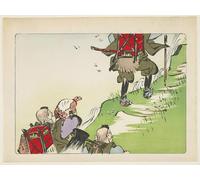 PMEFGJDPE Famous Pictures Paintings Canvas Prints Process of Pilgrims by Shibata Zeshin Wall Art Graffiti for Home Decor 60x90cm