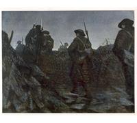 PMEFGJDPE Famous Pictures Paintings Canvas Prints Reliefs At Dawn From British Artists At the Front by Christopher Richard Wynne Nevinson Wall Art Graffiti for Home Decor 60x90cm