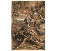 PMEFGJDPE Famous Pictures Paintings Canvas Prints Saint Christopher by Lucas the Elder Cranach Wall Art Graffiti for Home Decor 60x90cm