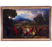 PMEFGJDPE Famous Pictures Paintings Canvas Prints Saul Before Samuel and the Prophets by Benjamin West Wall Art Graffiti for Home Decor 60x90cm
