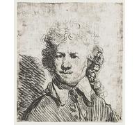 PMEFGJDPE Famous Pictures Paintings Canvas Prints Self-portrait, Bareheaded by Rembrandt van Rijn Wall Art Graffiti for Home Decor 60x90cm