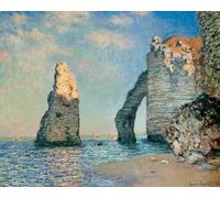 PMEFGJDPE Famous Pictures Paintings Canvas Prints the Aiguille and the Downstream Cliff by Claude Monet Wall Art Graffiti for Home Decor 60x90cm