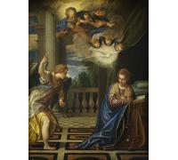 PMEFGJDPE Famous Pictures Paintings Canvas Prints the Annunciation by Paolo Veronese Wall Art Graffiti for Home Decor 60x90cm