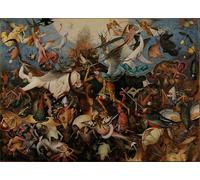 PMEFGJDPE Famous Pictures Paintings Canvas Prints the Fall of the Rebel Angels by Bruegel Wall Art Graffiti for Home Decor 60x90cm