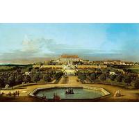 PMEFGJDPE Famous Pictures Paintings Canvas Prints the Imperial Palace of the Imperial Court Garden Side by Bernardo Bellotto Wall Art Graffiti for Home Decor 60x90cm
