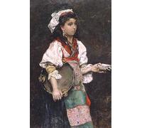 PMEFGJDPE Famous Pictures Paintings Canvas Prints the Italian Girl by Julius Leblanc Stewart Wall Art Graffiti for Home Decor 60x90cm