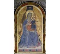 PMEFGJDPE Famous Pictures Paintings Canvas Prints the Linaiuoli the Virgin and Child Enthroned by Tempera on See Also by Fra Angelico Wall Art Graffiti for Home Decor 60x90cm