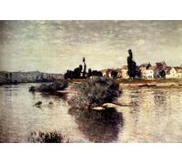 PMEFGJDPE Famous Pictures Paintings Canvas Prints the Seine At Lavacourt by Claude Monet Wall Art Graffiti for Home Decor 60x90cm