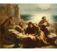 PMEFGJDPE Famous Pictures Paintings Canvas Prints the Song of the Troubadours by Paul Falconer Poole Wall Art Graffiti for Home Decor 60x90cm
