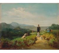 PMEFGJDPE Famous Pictures Paintings Canvas Prints The squire or: The old bachelor Der Gutsherr oder: Der Hagestolz by Carl Spitzweg Wall Art Graffiti for Home Decor 60x90cm