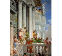 PMEFGJDPE Famous Pictures Paintings Canvas Prints the Wedding of Cana Detail Columns and Balcony Fresco by Veronese Wall Art Graffiti for Home Decor 60x90cm