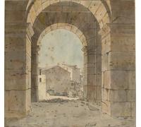 PMEFGJDPE Famous Pictures Paintings Canvas Prints View Towards the North Through One of the Arches of the Second Storey of the Colosseum by C W Eckersberg Wall Art Graffiti for Home Decor 60x90cm