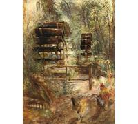 PMEFGJDPE Famous Pictures Paintings Canvas Prints Watermill At Rossett North Wales by William Huggins Wall Art Graffiti for Home Decor 60x90cm