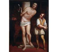 PMEFGJDPE Famous Poster Wall Decor Art Print Images Christ At the Column or the Scourging Painting by Luca Cambiaso Animal Posters for Home Decor 60x90cm