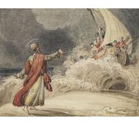 PMEFGJDPE Famous Poster Wall Decor Art Print Images Christ Stilling the Tempest by John Martins Animal Posters for Home Decor 60x90cm