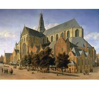 PMEFGJDPE Famous Poster Wall Decor Art Print Images Church of St Bavo in Haarlem by Gerrit Adriaensz Berckheyde Animal Posters for Home Decor 60x90cm