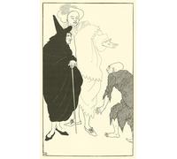 PMEFGJDPE Famous Poster Wall Decor Art Print Images Don Juan Sganarelle and the Beggar by Aubrey Beardsley Animal Posters for Home Decor 60x90cm