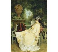 PMEFGJDPE Famous Poster Wall Decor Art Print Images in the Garden by Auguste Toulmouche Animal Posters for Home Decor 60x90cm