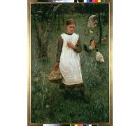 PMEFGJDPE Famous Poster Wall Decor Art Print Images in the Orchard by George Clausen Animal Posters for Home Decor 60x90cm