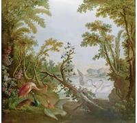 PMEFGJDPE Famous Poster Wall Decor Art Print Images Lake with swans a and various birds by François Boucher Animal Posters for Home Decor 60x90cm