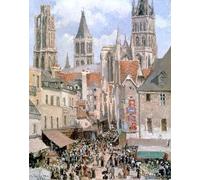 PMEFGJDPE Famous Poster Wall Decor Art Print Images Levine and Walk Rouen by Camille Jacob Pissarro Animal Posters for Home Decor 60x90cm