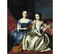 PMEFGJDPE Famous Poster Wall Decor Art Print Images Mary and Elizabeth Royall by John Singleton Copley Animal Posters for Home Decor 60x90cm