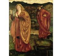 PMEFGJDPE Famous Poster Wall Decor Art Print Images Merlin and Nimue From morte D'arthur by Edward Burne Jones Animal Posters for Home Decor 60x90cm