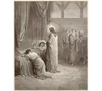 PMEFGJDPE Famous Poster Wall Decor Art Print Images Miraclejesus Christ Healed the Daughter of Jaire by Gustave Dore Animal Posters for Home Decor 60x90cm