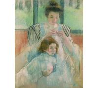 PMEFGJDPE Famous Poster Wall Decor Art Print Images Mother and Child by Mary Cassatt Animal Posters for Home Decor 60x90cm