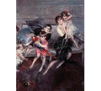 PMEFGJDPE Famous Poster Wall Decor Art Print Images Mrs Edwards with Four Children and Nanny by Giovann Animal Posters for Home Decor 60x90cm