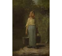 PMEFGJDPE Famous Poster Wall Decor Art Print Images Peasant Girl Returning From the Well by Jean Francois Millets Animal Posters for Home Decor 60x90cm