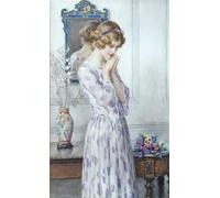 PMEFGJDPE Famous Poster Wall Decor Art Print Images Portrait of an Edwardian Girl by William Henry Margetson Animal Posters for Home Decor 60x90cm