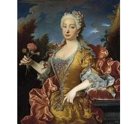 PMEFGJDPE Famous Poster Wall Decor Art Print Images Portrait of Barbara of Portugal by Jean Ranc Animal Posters for Home Decor 60x90cm