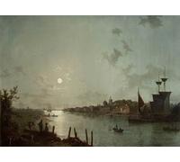 PMEFGJDPE Famous Poster Wall Decor Art Print Images Scene on the Thames by Henry Pether Animal Posters for Home Decor 60x90cm