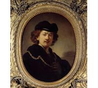 PMEFGJDPE Famous Poster Wall Decor Art Print Images Self-portrait a la toque et a la chaine d'or painting by Rembrandt van Rijn Animal Posters for Home Decor 60x90cm