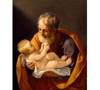 PMEFGJDPE Famous Poster Wall Decor Art Print Images St and the Christ Child by Vintage Painting Animal Posters for Home Decor 60x90cm