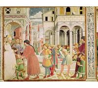 PMEFGJDPE Famous Poster Wall Decor Art Print Images St Augustine Is Led by His Parents At the School of Tagaste by Benozzo Di Lese Di Sandro Gozzoli Animal Posters for Home Decor 60x90cm