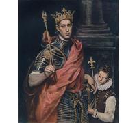 PMEFGJDPE Famous Poster Wall Decor Art Print Images St Louis King of France with a Page by El Greco Animal Posters for Home Decor 60x90cm
