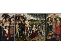PMEFGJDPE Famous Poster Wall Decor Art Print Images Stag Hunt of Elector Friedrich Iii the Wise by Lucas Cranach the Elder Animal Posters for Home Decor 60x90cm