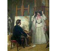 PMEFGJDPE Famous Poster Wall Decor Art Print Images the Artist's Model by William Powell Frith Animal Posters for Home Decor 60x90cm