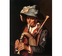 PMEFGJDPE Famous Poster Wall Decor Art Print Images The Bagpiper Abraham Bloemaert Animal Posters for Home Decor 60x90cm