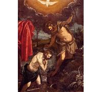 PMEFGJDPE Famous Poster Wall Decor Art Print Images The Baptism of Christ Domenico Tintoretto Animal Posters for Home Decor 60x90cm