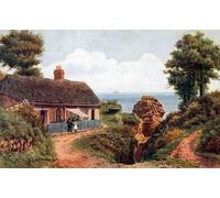 PMEFGJDPE Famous Poster Wall Decor Art Print Images the Cottage Ladram Bay by Alfred Robert Quinton Animal Posters for Home Decor 60x90cm