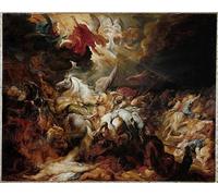PMEFGJDPE Famous Poster Wall Decor Art Print Images the Defeat of Sennacherib by Peter Paul Rubens Animal Posters for Home Decor 60x90cm